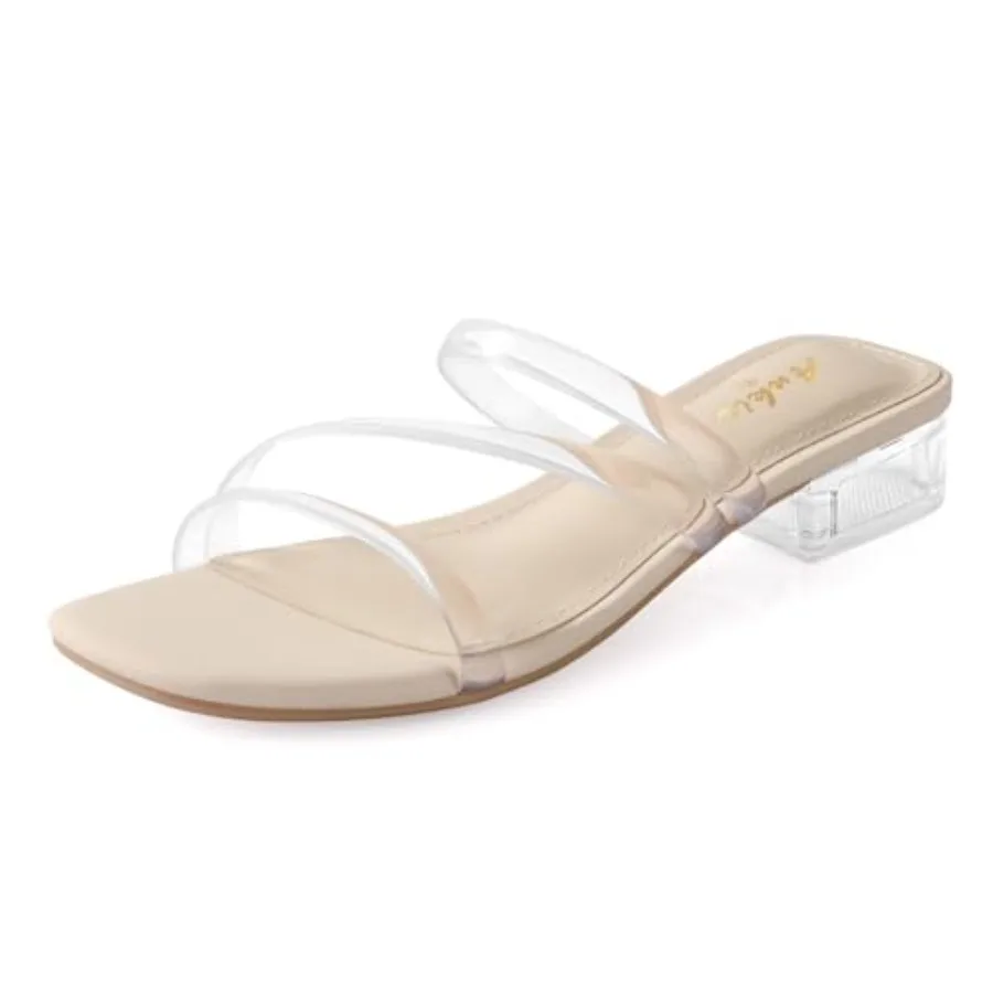 Ankis Black Nude White Strappy Heels Women 1 Inch Low Chunky Block Heel Heeled Sandals Square Open Toe Slip On Slides Mules
Ankis Black Nude White Strappy Heels Women 1 Inch Low Chunky Block Heel Heeled Sandals Square Open Toe Slip On Slides Mules