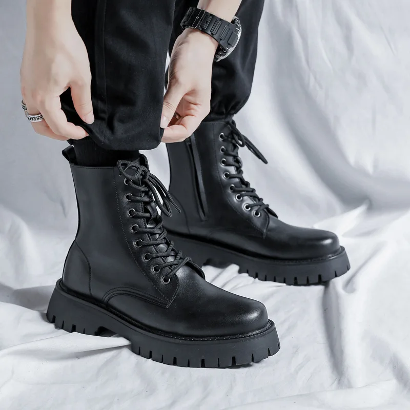 mens fashion stage nightclub wear motorcycle boots soft leather shoes black cowboy platform boot handsome high top botas hombre
mens fashion stage nightclub wear motorcycle boots soft leather shoes black cowboy platform boot handsome high top botas hombre