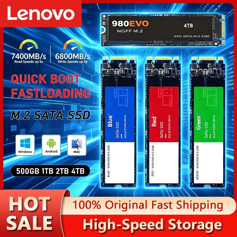Lenovo 2026 New Solid State Drive M.2 High Speed Hard Drive SSD2TB1TB500GB High-Speed Internal Storage Upgrade
Lenovo 2026 New Solid State Drive M.2 High Speed Hard Drive SSD2TB1TB500GB High-Speed Internal Storage Upgrade