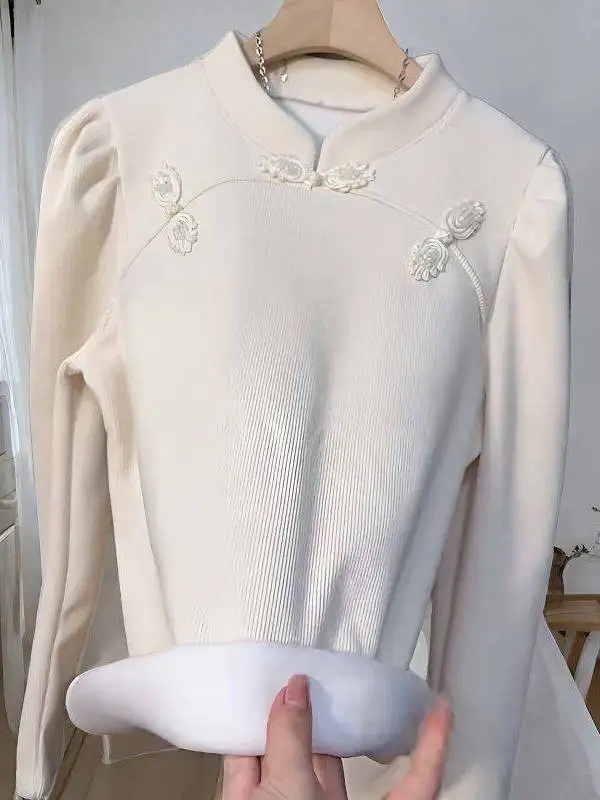 New Chinese Style Women's Fleece Lined Jacket Unique Design Versatile Beige Popular 2026 Spring Fashion Ladies Outerwear
New Chinese Style Women's Fleece Lined Jacket Unique Design Versatile Beige Popular 2026 Spring Fashion Ladies Outerwear