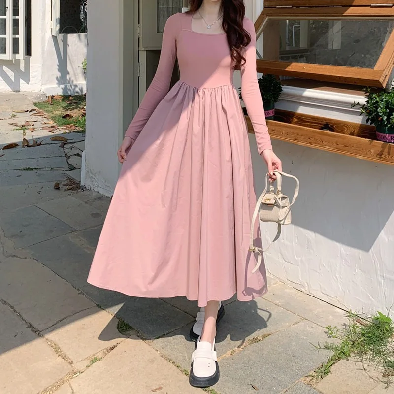 French Autumn Winter Fashion Dress Women Silm Fit Long Dresses Full Sleeved Dress Pink Party Shirt Elegant Aesthetic Y2k Clothes
French Autumn Winter Fashion Dress Women Silm Fit Long Dresses Full Sleeved Dress Pink Party Shirt Elegant Aesthetic Y2k Clothes