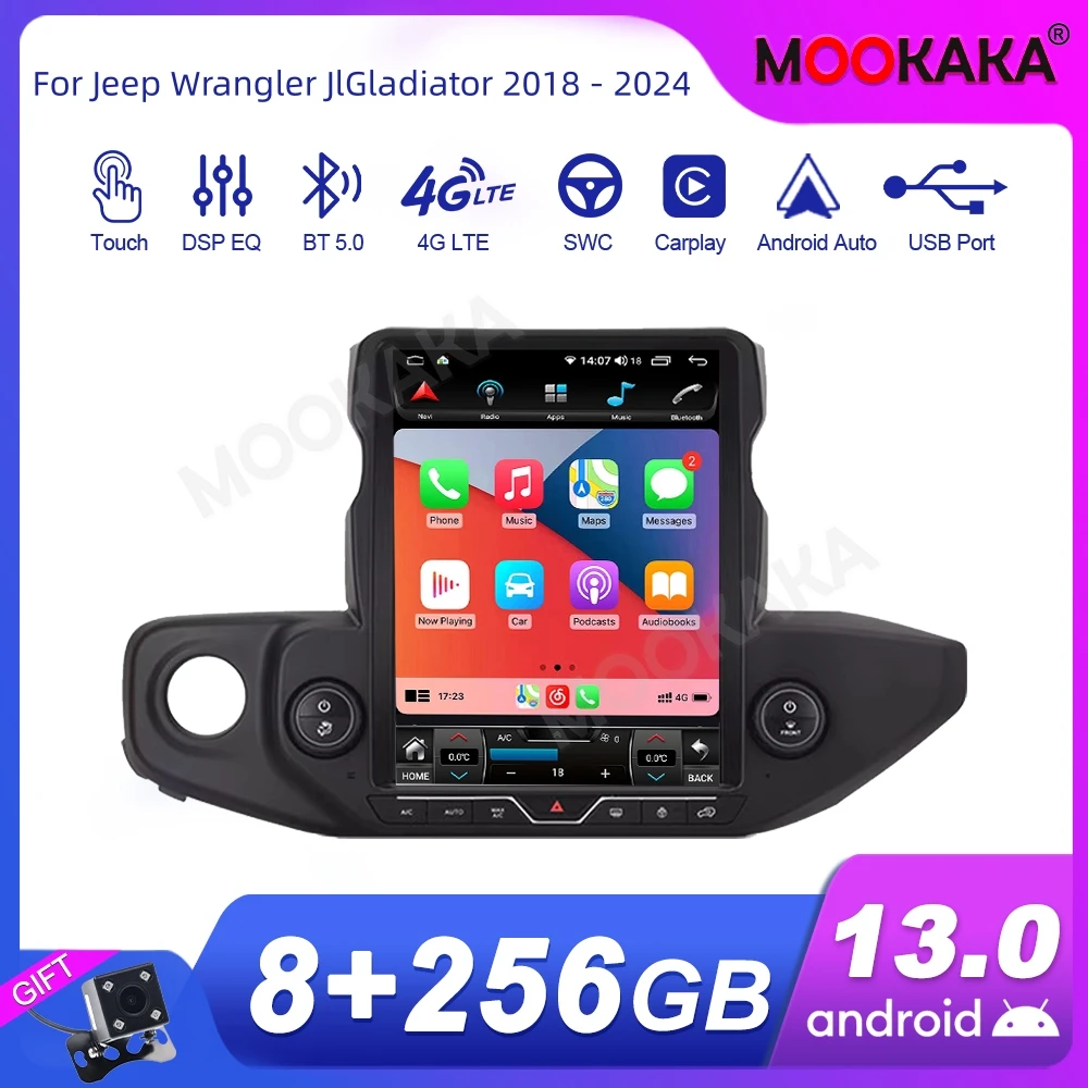 For Jeep Wrangler Jl Gladiator 2018 - 2024 Car Radio Multimedia Player Wireless Carplay Android Auto Autoradio Stereo GPS Navi
For Jeep Wrangler Jl Gladiator 2018 - 2024 Car Radio Multimedia Player Wireless Carplay Android Auto Autoradio Stereo GPS Navi