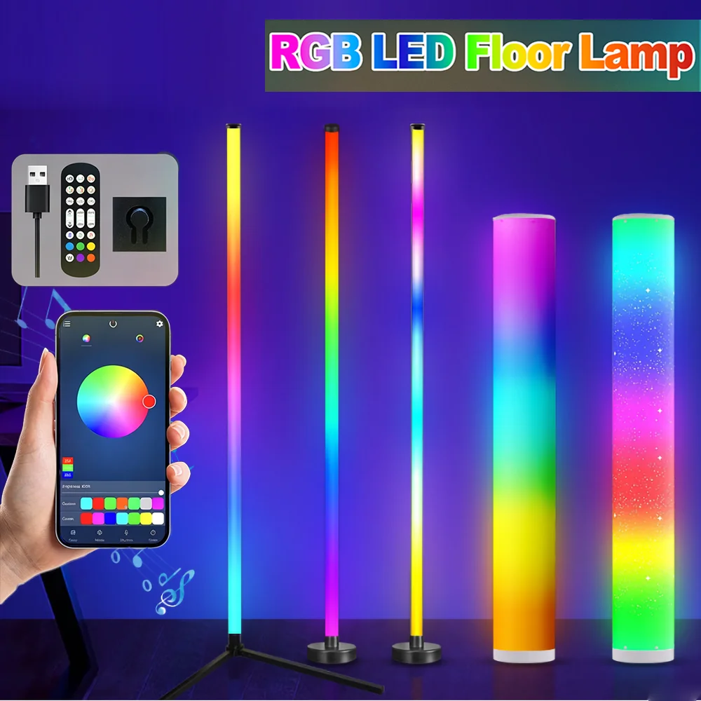 USB Floor Lamp Color Changing Corner Light Music Sync Rhythm Night Light Ambient Lighting for Living Room Bedroo 5V RGB 2812 LED
USB Floor Lamp Color Changing Corner Light Music Sync Rhythm Night Light Ambient Lighting for Living Room Bedroo 5V RGB 2812 LED