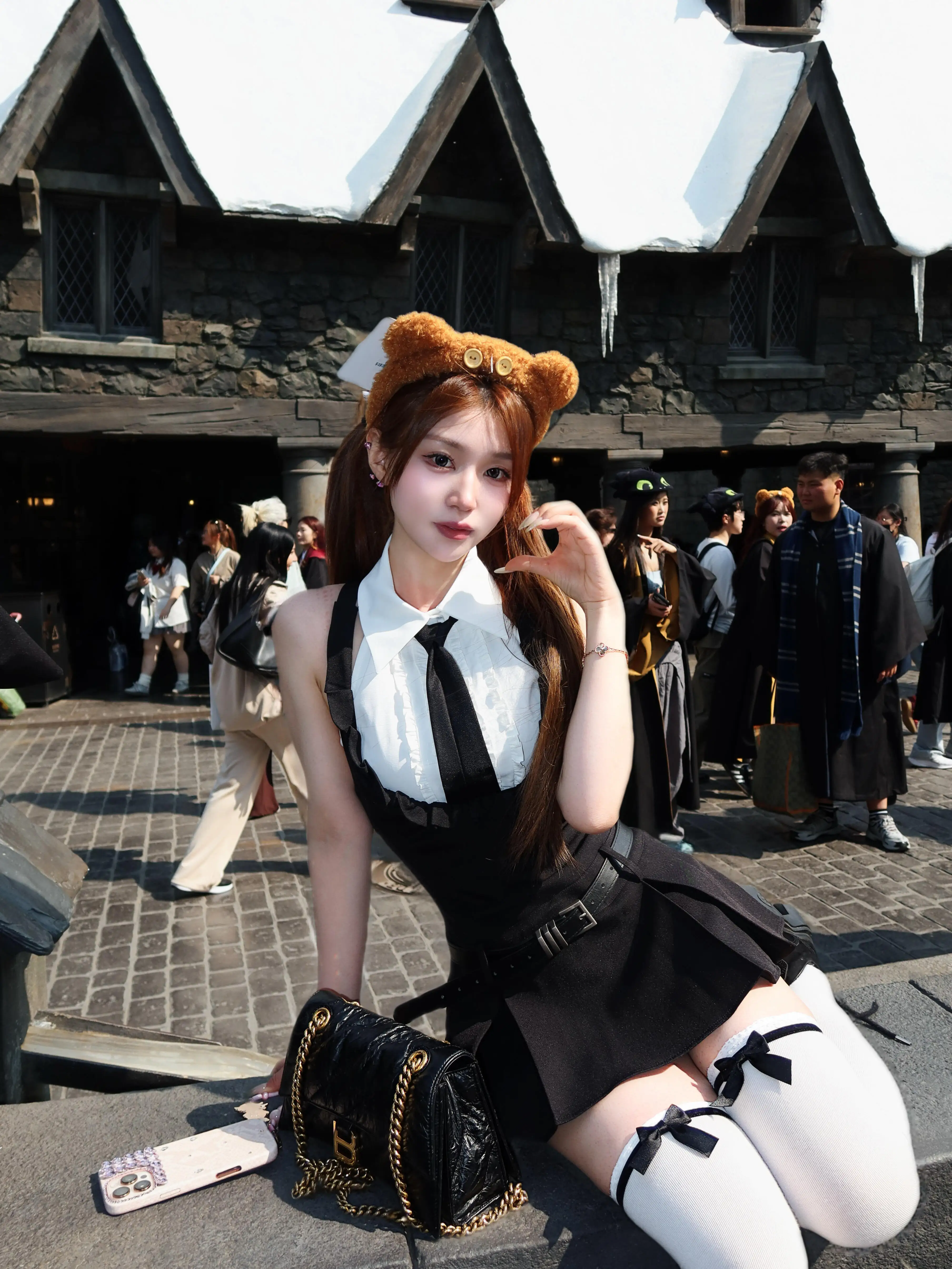 American Style Short Backless Vest And High Waist Belted Skirt Set for Women Summer Fashion Outfit Black Color School Uniform
American Style Short Backless Vest And High Waist Belted Skirt Set for Women Summer Fashion Outfit Black Color School Uniform