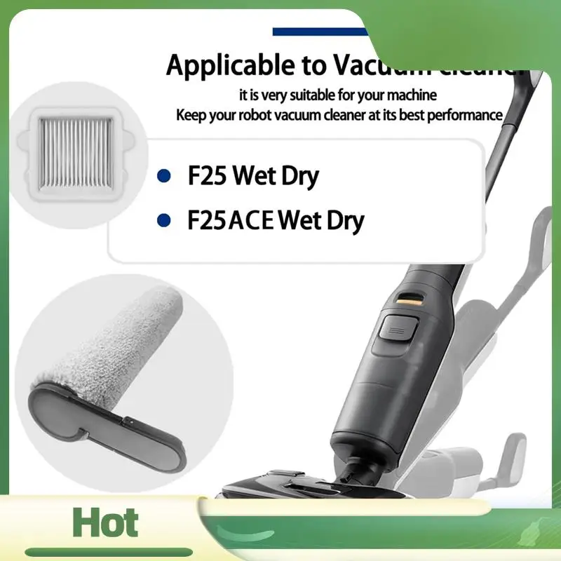 N95R For Roborock F25 / F25 ACE Wet/Dry Vacuum Cleaner Main Roller Brush HEPA Filter Replacement Parts
N95R For Roborock F25 / F25 ACE Wet/Dry Vacuum Cleaner Main Roller Brush HEPA Filter Replacement Parts