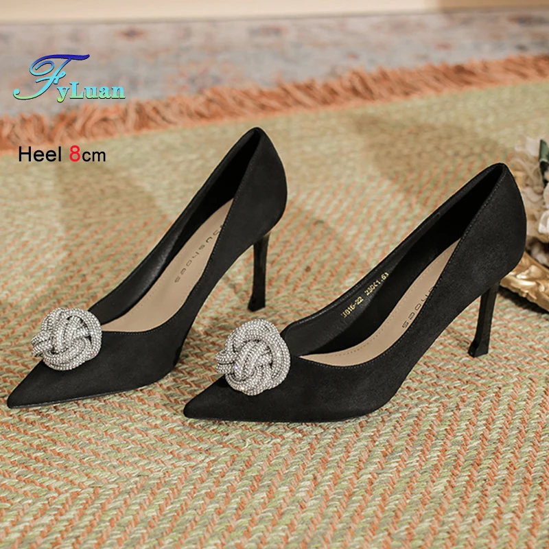 New Black High Heels Women Shoes Rhinestone Flower Design Lady Stiletto Single Shoes Temperament Commuting Simple Classic Shoes
New Black High Heels Women Shoes Rhinestone Flower Design Lady Stiletto Single Shoes Temperament Commuting Simple Classic Shoes