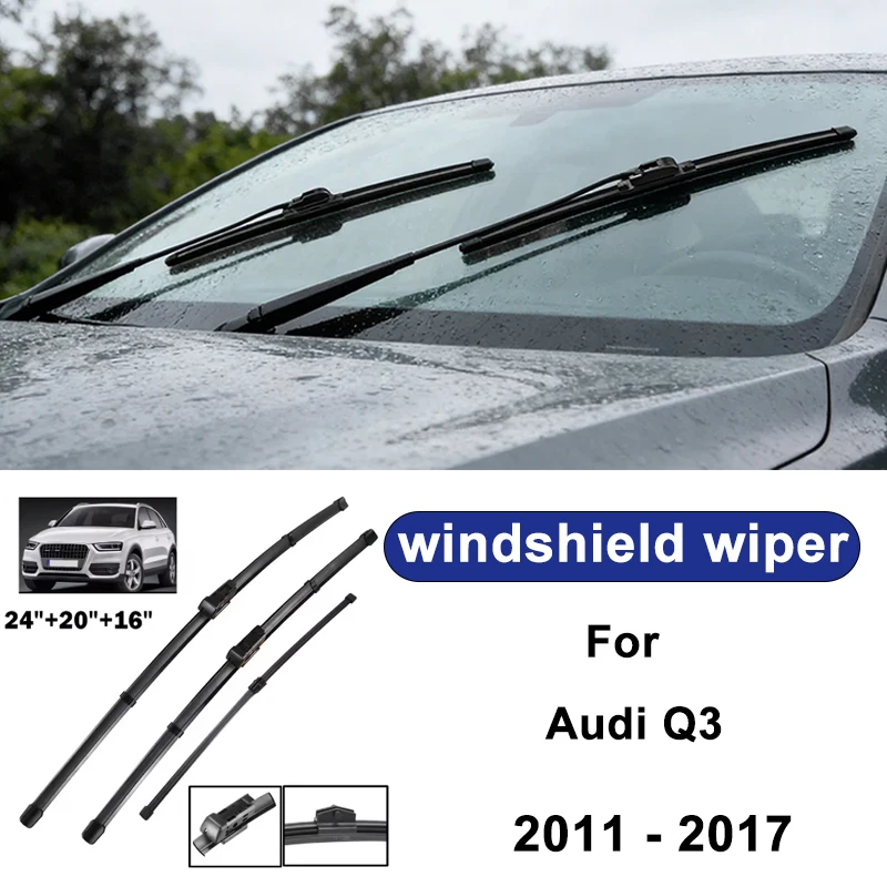 For Audi Q3 2011-2017 car windshield front/rear wipers, silent wiper blades,car blade brush accessories
For Audi Q3 2011-2017 car windshield front/rear wipers, silent wiper blades,car blade brush accessories