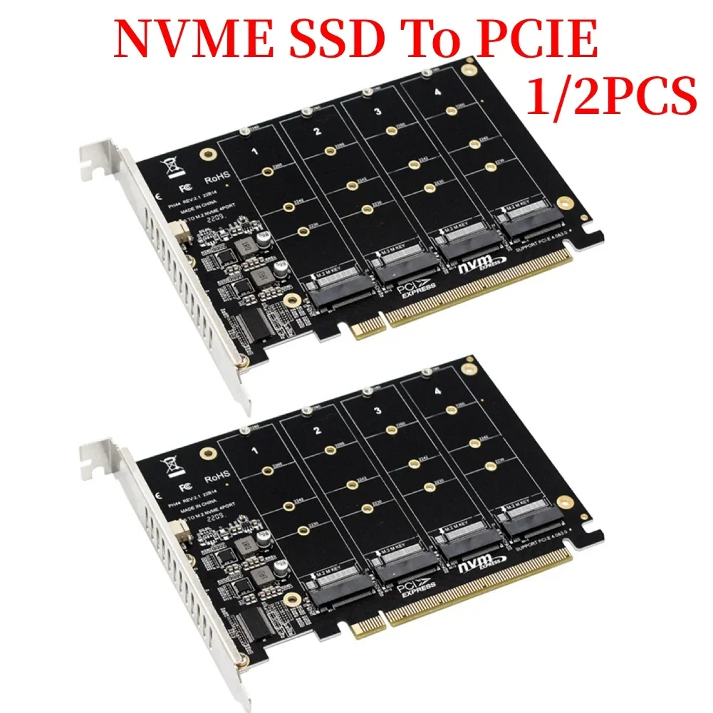 4-портовый конвертер M.2 NVME SSD в PCIE X16 для жесткого диска 4X32 Гбит/с, адаптер-конвертер, поддержка карт 2230/2242/2260/2280, светодиодный индикатор
4-портовый конвертер M.2 NVME SSD в PCIE X16 для жесткого диска 4X32 Гбит/с, адаптер-конвертер, поддержка карт 2230/2242/2260/2280, светодиодный индикатор