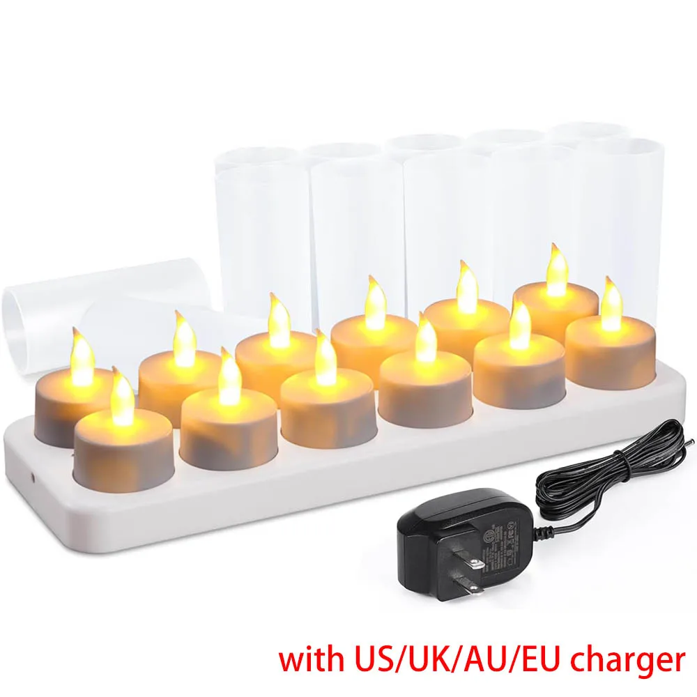 6/12Pcs LED Rechargeable Flameless Tea Light Candle USB Charge Candle with Plastic Cup for Valentine Day Weddings Decor
6/12Pcs LED Rechargeable Flameless Tea Light Candle USB Charge Candle with Plastic Cup for Valentine Day Weddings Decor