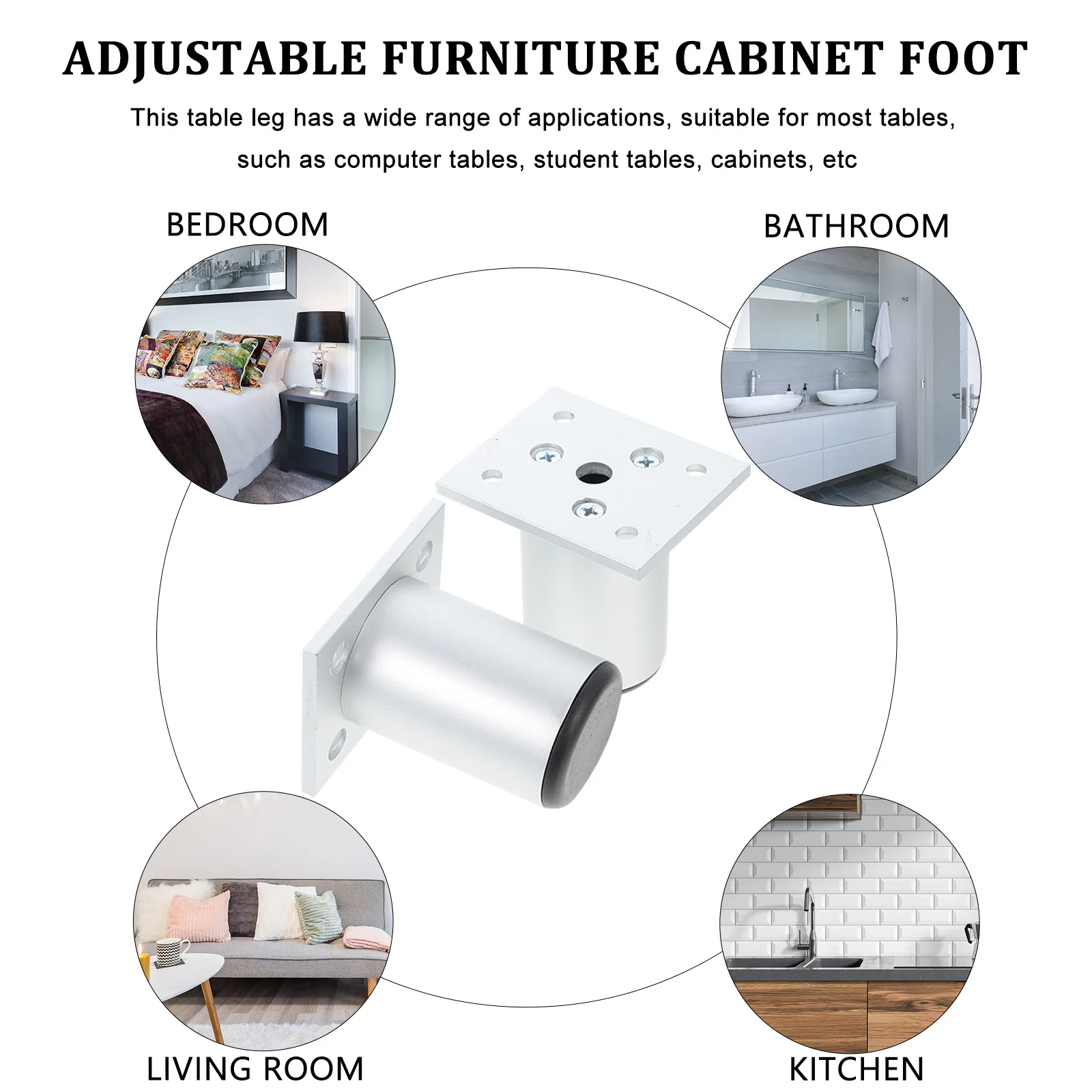 2Pcs Adjustable Table Legs Strong Aluminium Alloy Cabinet Feet Replacement Nonslip Rounded Bottom for Stable Table Support
2Pcs Adjustable Table Legs Strong Aluminium Alloy Cabinet Feet Replacement Nonslip Rounded Bottom for Stable Table Support