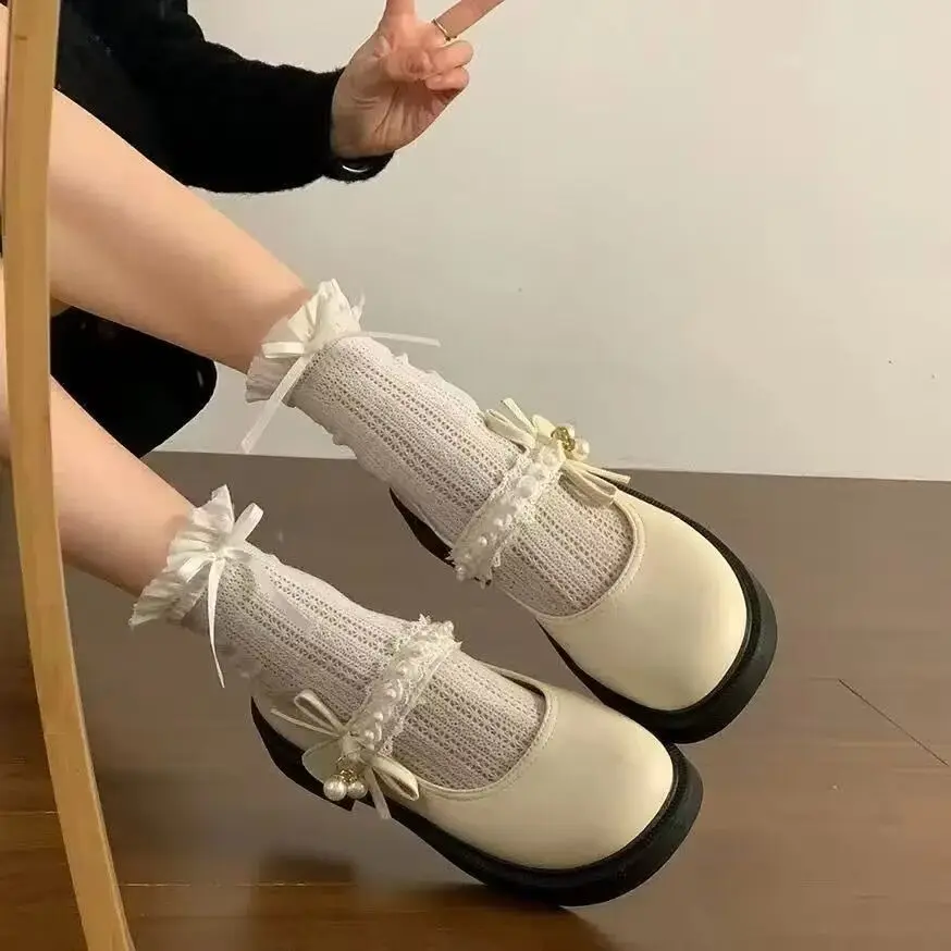 Women's 2026 New Summer Mary Jane Shoes Pearl Lace Strap Leather Flats For Dress Party
Women's 2026 New Summer Mary Jane Shoes Pearl Lace Strap Leather Flats For Dress Party