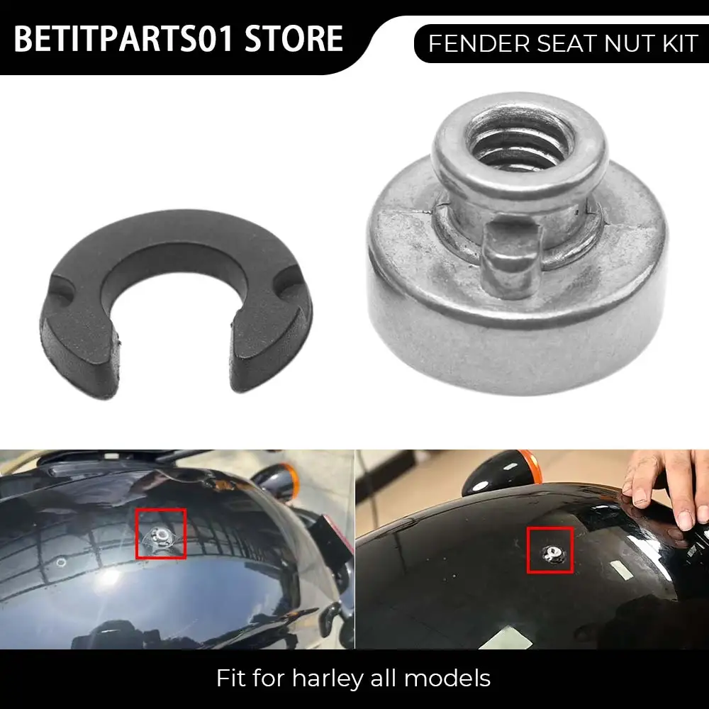 Motorcycle 1PCS Rear Fender Seat Nut Kit Comes With Both The 1/4"-20 Threaded Nut And Retaining Clip For Harley Mount Nut Bolt
Motorcycle 1PCS Rear Fender Seat Nut Kit Comes With Both The 1/4"-20 Threaded Nut And Retaining Clip For Harley Mount Nut Bolt