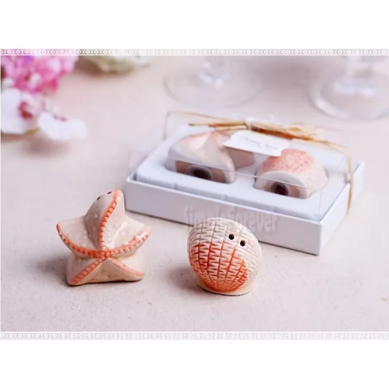 50sets Ceramic Starfish Shell Salt and Pepper Shakers Wedding decoration Party Holiday Favor Supplies
50sets Ceramic Starfish Shell Salt and Pepper Shakers Wedding decoration Party Holiday Favor Supplies