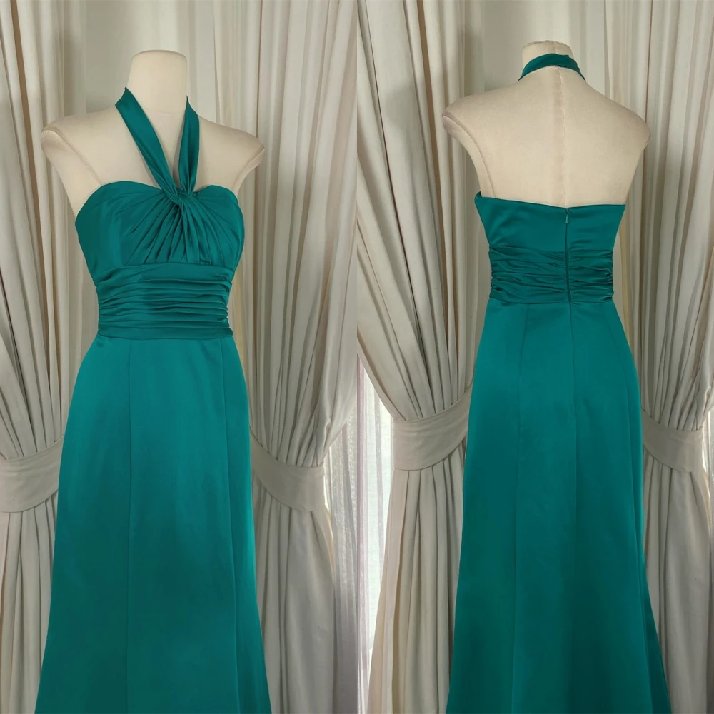 Customized Delicate Green Satin Evening Dress Temperament Strapless Halter Sleeveless Cocktail Dress Luxury Celebrity Gowns
Customized Delicate Green Satin Evening Dress Temperament Strapless Halter Sleeveless Cocktail Dress Luxury Celebrity Gowns