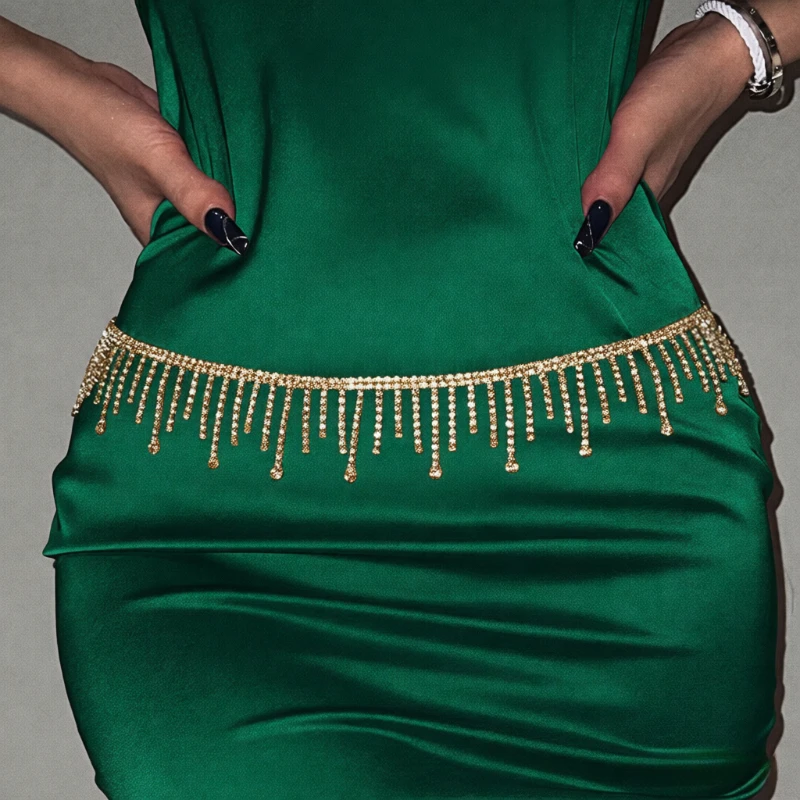 Sparkly Rhinestone Waist Chain Sexy Fringe Body Chain for Party Stage & Evening Wear Shionable Women’s Belt
Sparkly Rhinestone Waist Chain Sexy Fringe Body Chain for Party Stage & Evening Wear Shionable Women’s Belt