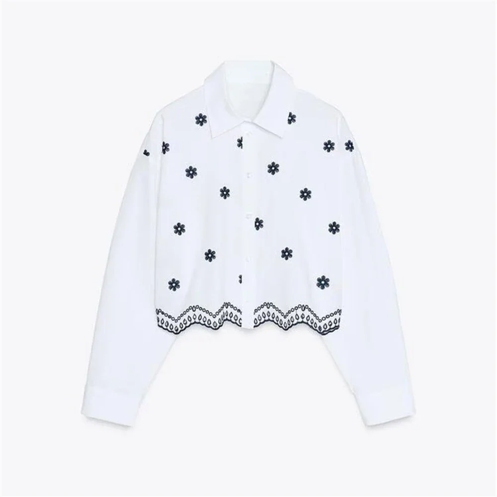 LIBIELIY Women's Shirt Top Casual Fashion Versatile Embroidered Collar Temperament Summer New Style Shirt 
LIBIELIY Women's Shirt Top Casual Fashion Versatile Embroidered Collar Temperament Summer New Style Shirt