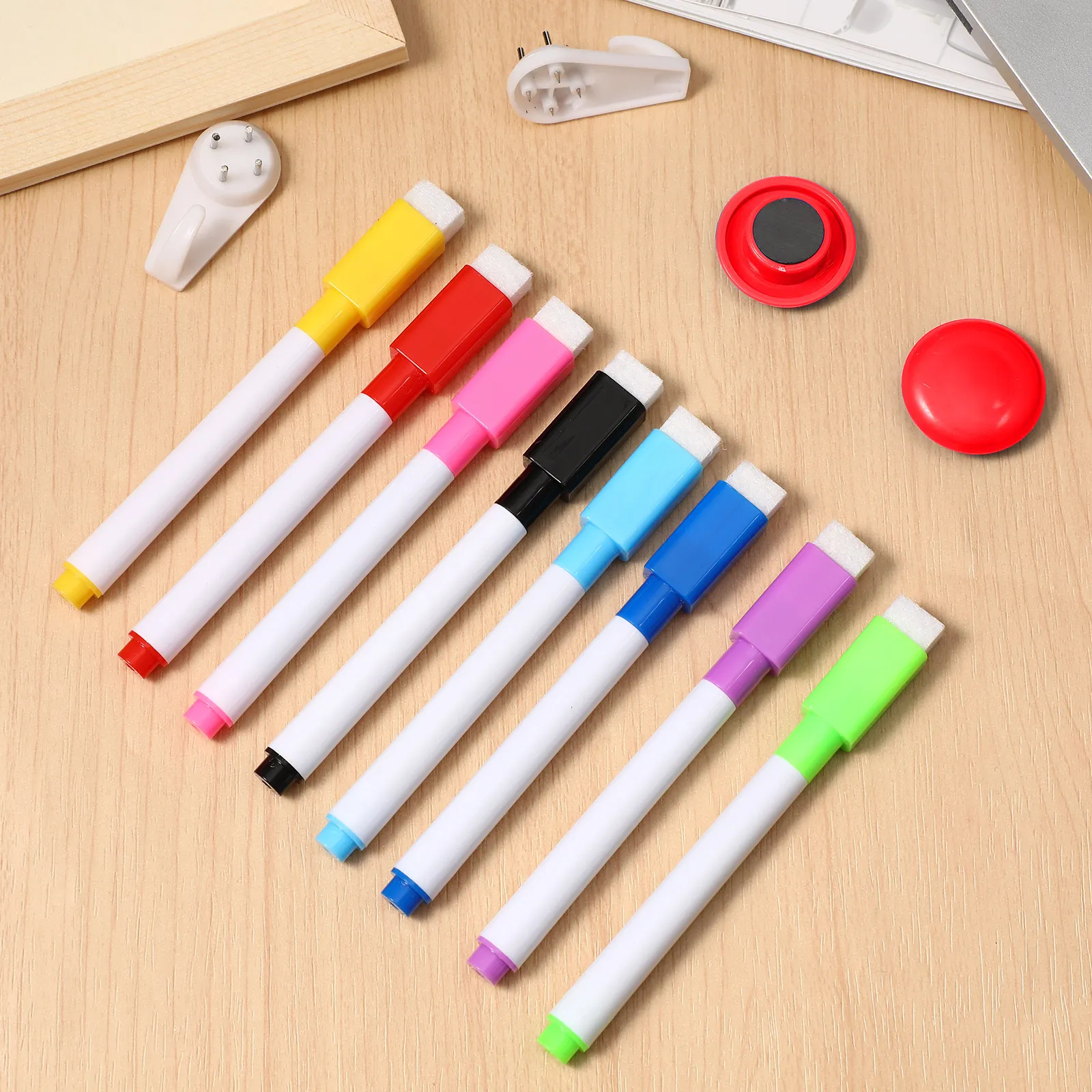 1Set Magnetic Whiteboard Supply Kit Smooth Safe Whiteboard Erasers Pens Pins Hooks Gift Bulletin Board Pen Bulletin Board Eraser
1Set Magnetic Whiteboard Supply Kit Smooth Safe Whiteboard Erasers Pens Pins Hooks Gift Bulletin Board Pen Bulletin Board Eraser