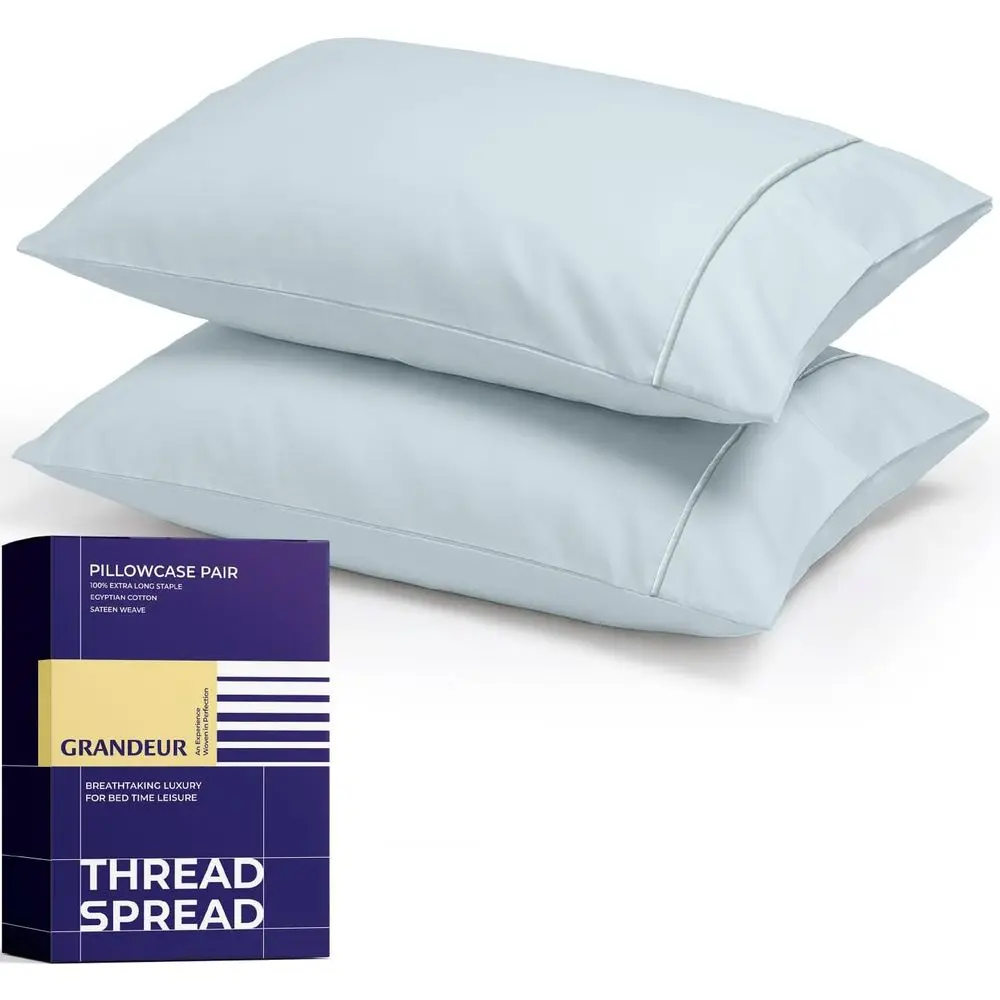 100% Egyptian Cotton King Size Pillow Cases Set o 2 - Luxury 2000 Series Pillow Cases King Size (21” x 41”, Light Blue), Sot Coo
100% Egyptian Cotton King Size Pillow Cases Set o 2 - Luxury 2000 Series Pillow Cases King Size (21” x 41”, Light Blue), Sot Coo