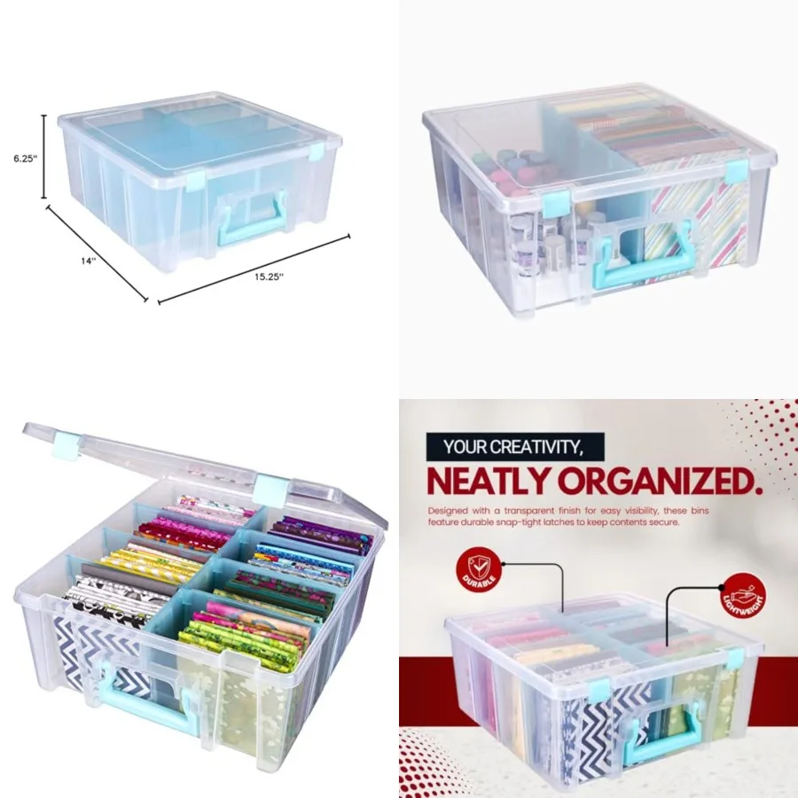 6990SA Super Satchel Double Deep Compartment Box - Art Storage with 8 Removable Compartments Smart Closure for Craft Supplies C
6990SA Super Satchel Double Deep Compartment Box - Art Storage with 8 Removable Compartments Smart Closure for Craft Supplies C