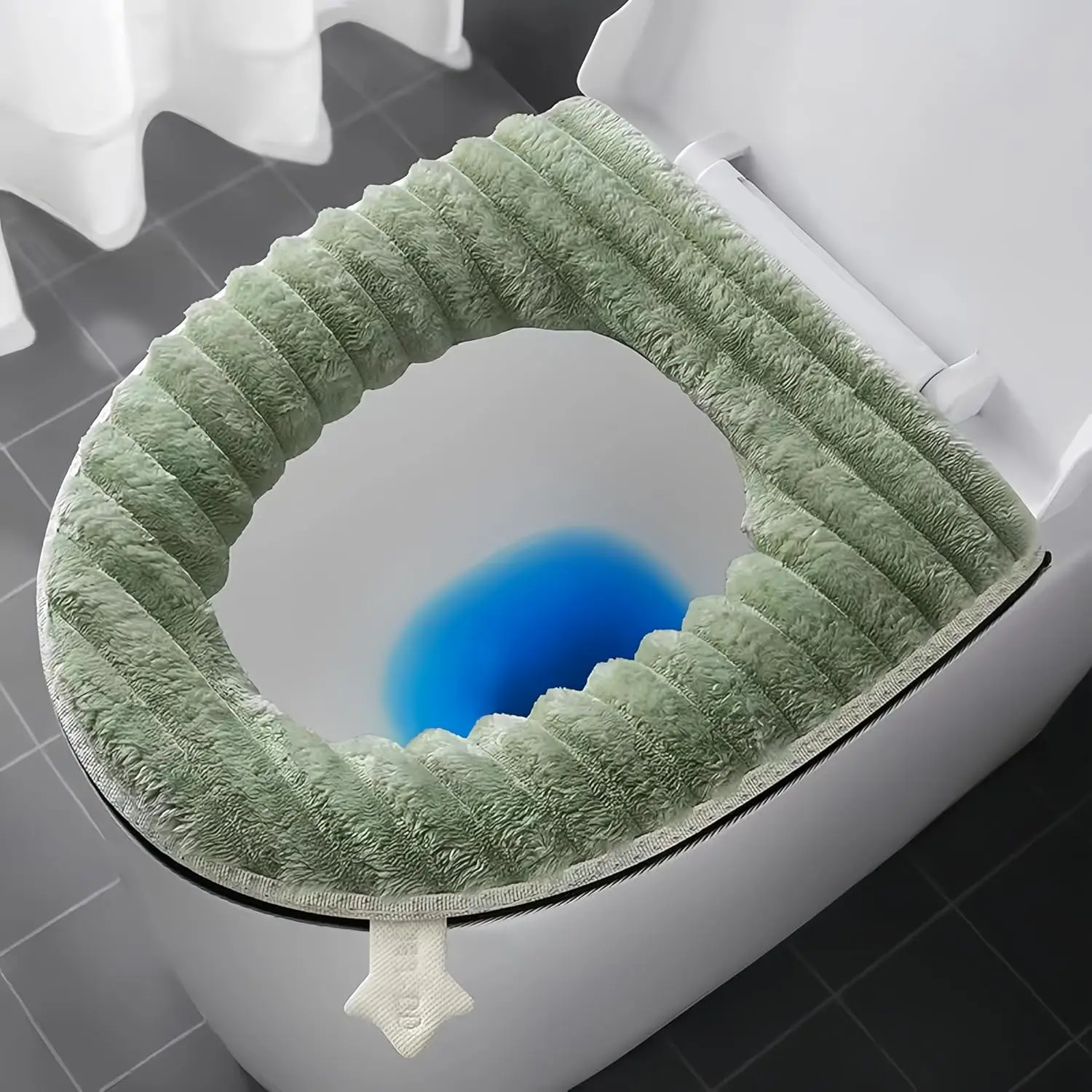 Soft Toilet Seat Warmer Cover with Zipper, Stretchable Washable Bathroom Cushion for Most Toilets, Easy Installation (Green)
Soft Toilet Seat Warmer Cover with Zipper, Stretchable Washable Bathroom Cushion for Most Toilets, Easy Installation (Green)