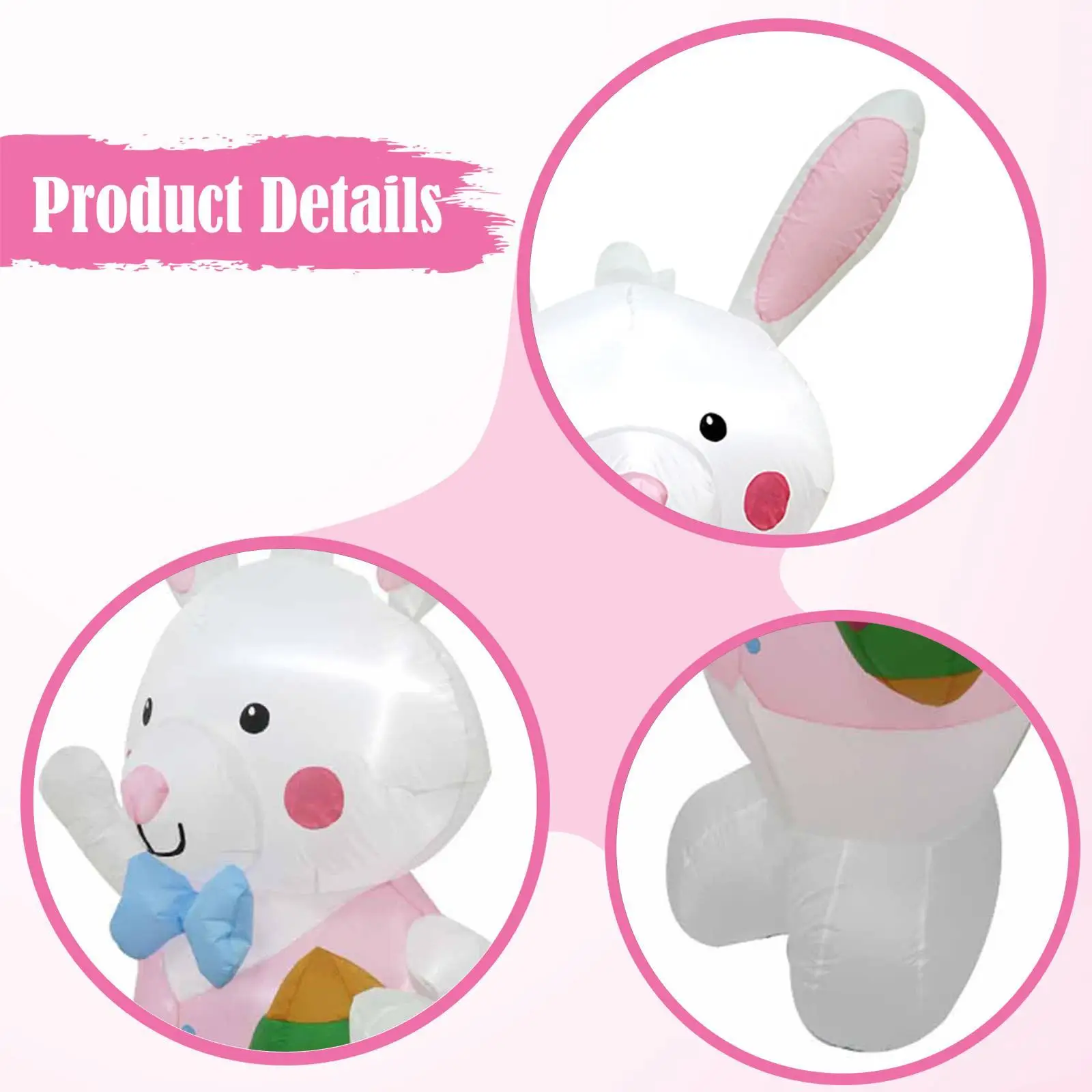LED Easter Inflatable Bunny Polyester Yard Decoration Festive Bunny Party Prop for Outside Courtyard Lawn
LED Easter Inflatable Bunny Polyester Yard Decoration Festive Bunny Party Prop for Outside Courtyard Lawn