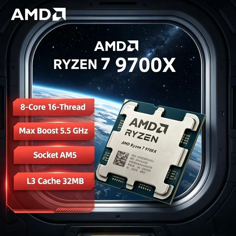 AMD Ryzen 7 9700X Unlocked Desktop CPU Loose Chip Socket AM5 8 Core 16 Thread 5.5GHz For High Frame Gaming
AMD Ryzen 7 9700X Unlocked Desktop CPU Loose Chip Socket AM5 8 Core 16 Thread 5.5GHz For High Frame Gaming