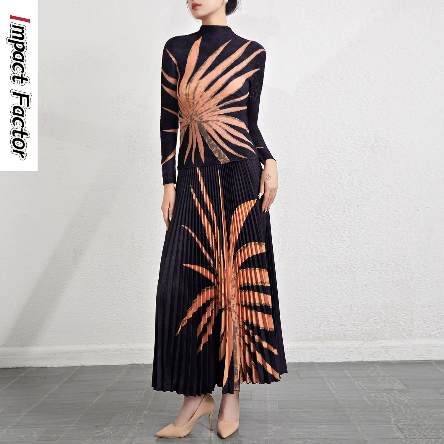 2024 Spring and Autumn New Women's Wear Three House Pleated High Grade Fashion Casual Set Slim Fit Midi Dress Two Pieces
2024 Spring and Autumn New Women's Wear Three House Pleated High Grade Fashion Casual Set Slim Fit Midi Dress Two Pieces