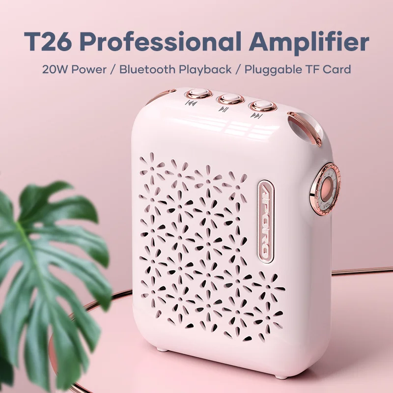 T26 Wireless Bluetooth Wireless Bluetooth Amplifier Multifunctional Mini Portable Voice Speaker with Microphone Teacher Lecture
T26 Wireless Bluetooth Wireless Bluetooth Amplifier Multifunctional Mini Portable Voice Speaker with Microphone Teacher Lecture