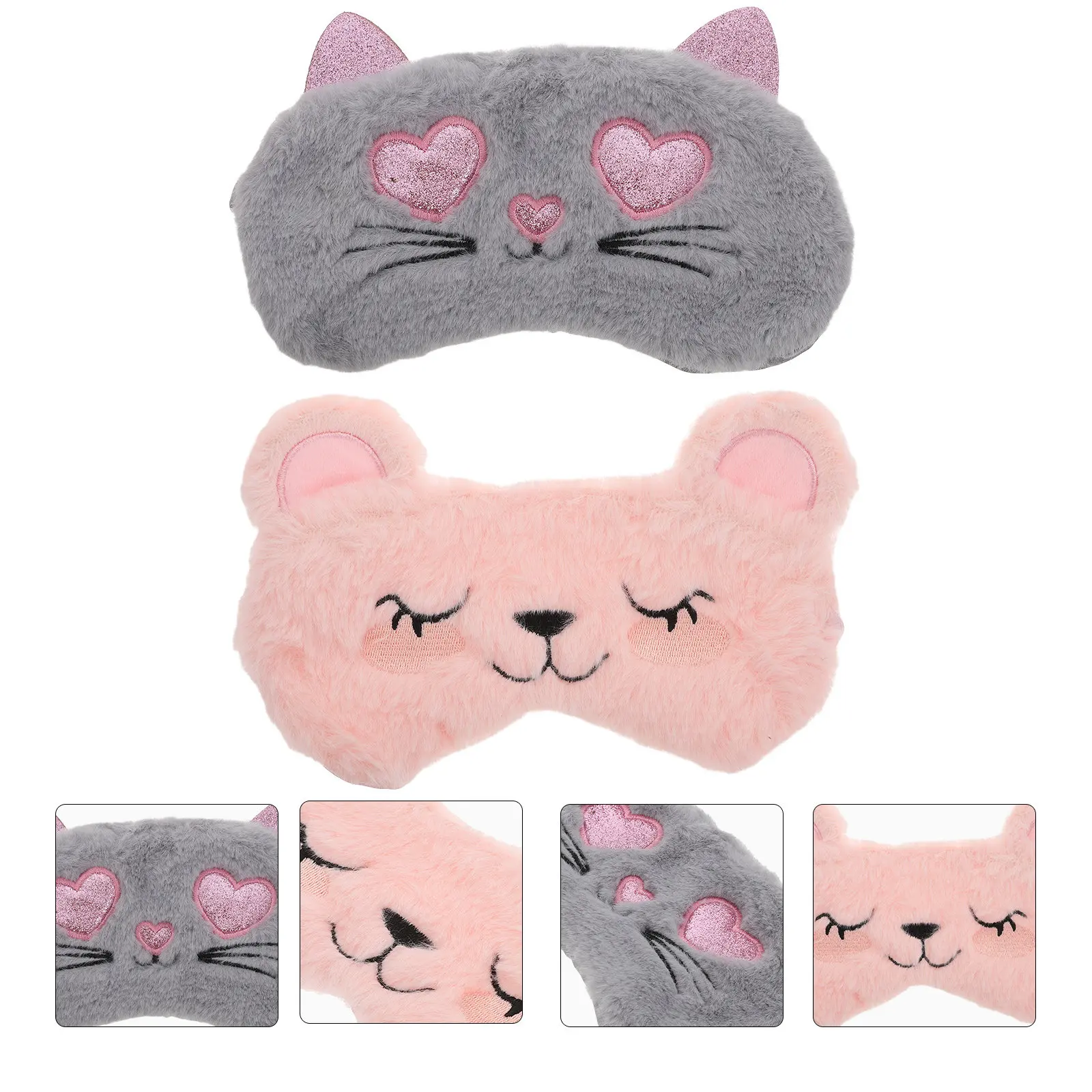 2Pcs Sleep Eye Masks Cartoon Adjustable Elastic Cord Soft Comfortable Eye Covers for Travel Nap Blocking Light Shading
2Pcs Sleep Eye Masks Cartoon Adjustable Elastic Cord Soft Comfortable Eye Covers for Travel Nap Blocking Light Shading