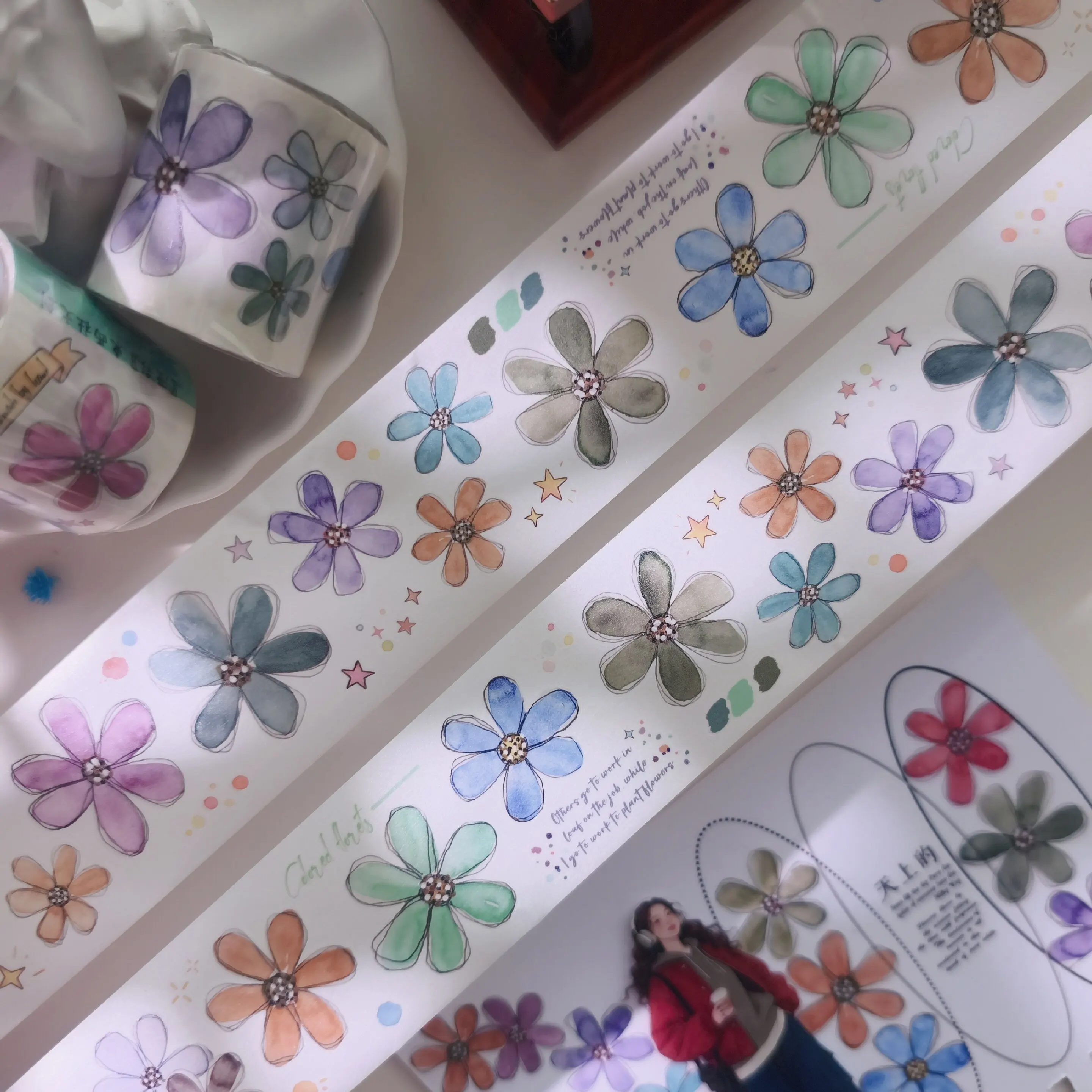 "Colorful Flowers"Die Cut Notebook Sticker Washi Pet Tape Watercolor Small Flower Decoration High-end
"Colorful Flowers"Die Cut Notebook Sticker Washi Pet Tape Watercolor Small Flower Decoration High-end
