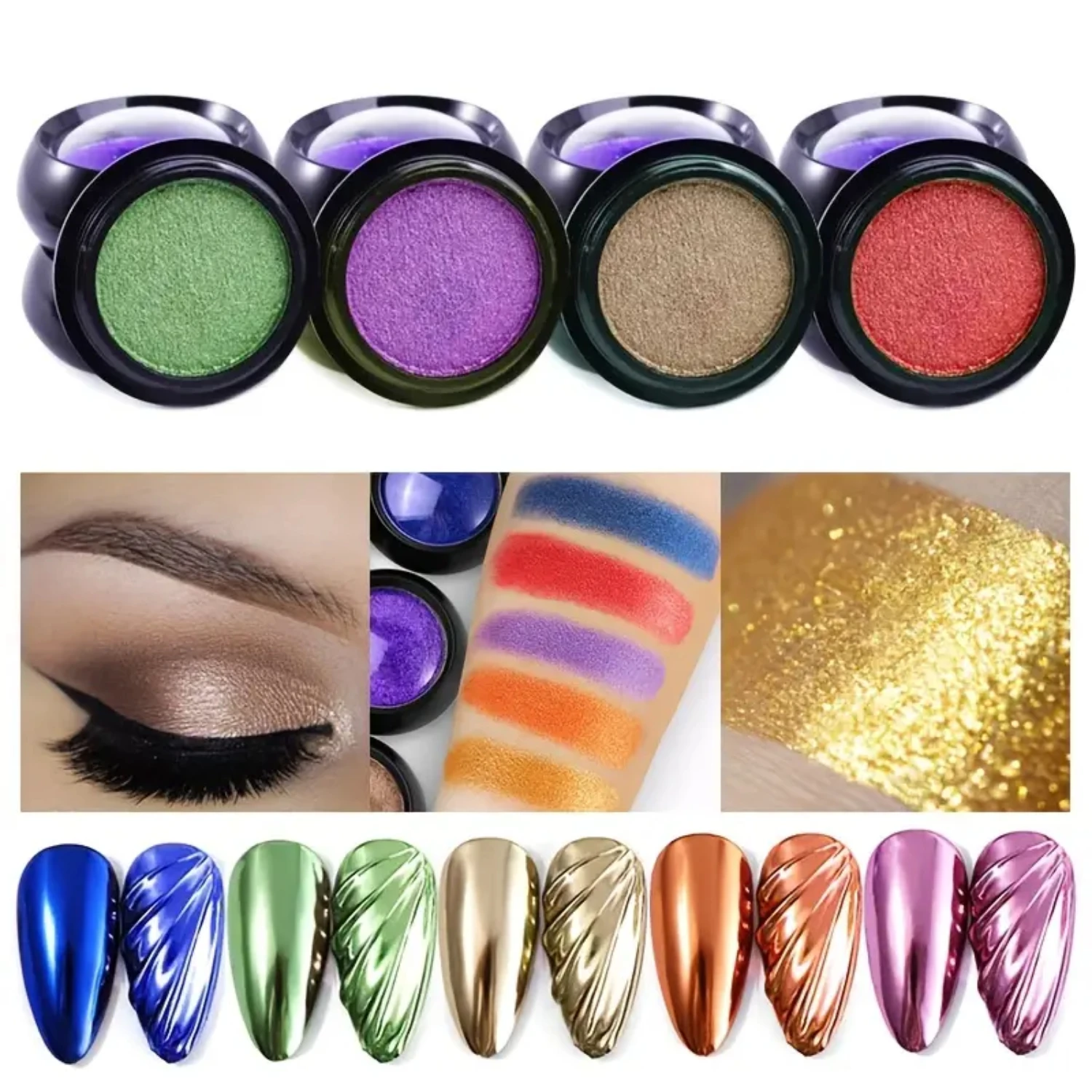 Create Professional Mirror Effect Nails with Luxurious Metallic Holographic Nail Powder - Solid Glitter for Salon-Quality DIY Na
Create Professional Mirror Effect Nails with Luxurious Metallic Holographic Nail Powder - Solid Glitter for Salon-Quality DIY Na