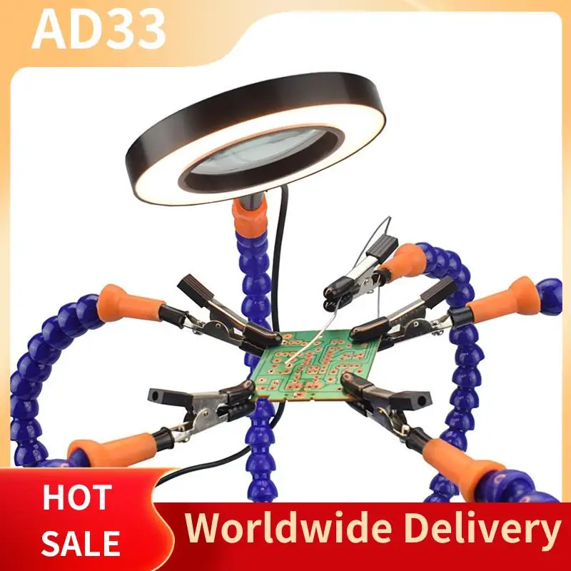 Top Deals Electronic Soldering Helping Hands Tool With 3X Magnifier LED Flashlight USB Welding Smoke Exhaust Fan For PCB IC Rep
Top Deals Electronic Soldering Helping Hands Tool With 3X Magnifier LED Flashlight USB Welding Smoke Exhaust Fan For PCB IC Rep