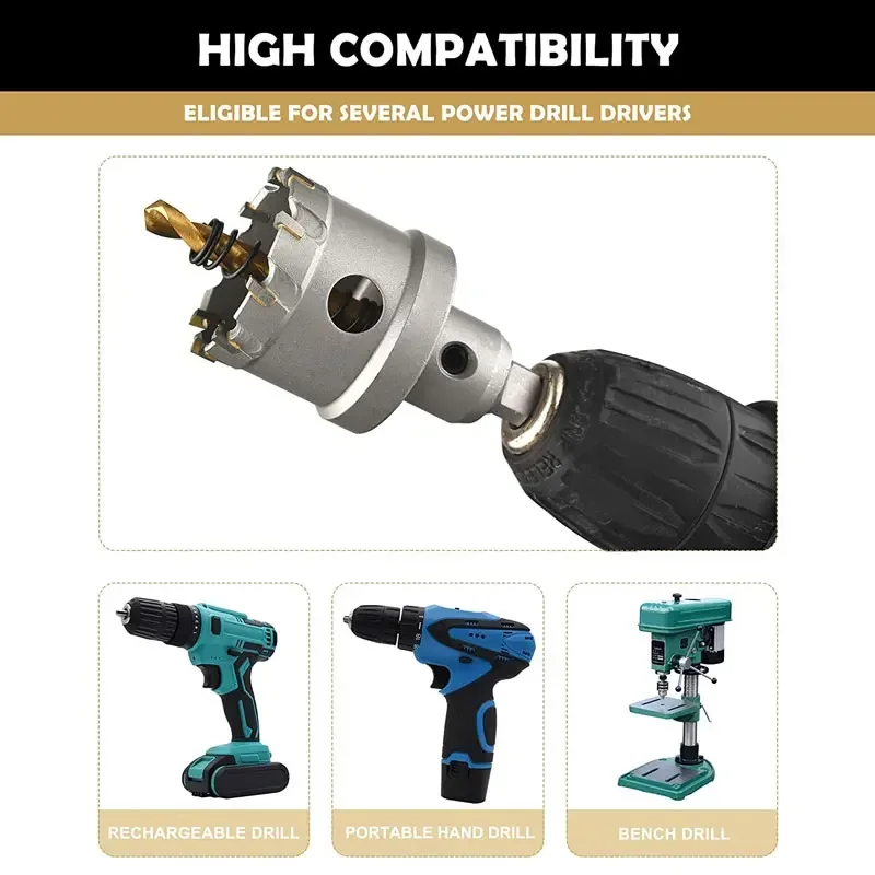 Bit Steel Alloy Metal 16/18.5/20/25/30mm Hole 5pcs Stainless Tools Carbide Drill Set Woodworking Saw
Bit Steel Alloy Metal 16/18.5/20/25/30mm Hole 5pcs Stainless Tools Carbide Drill Set Woodworking Saw