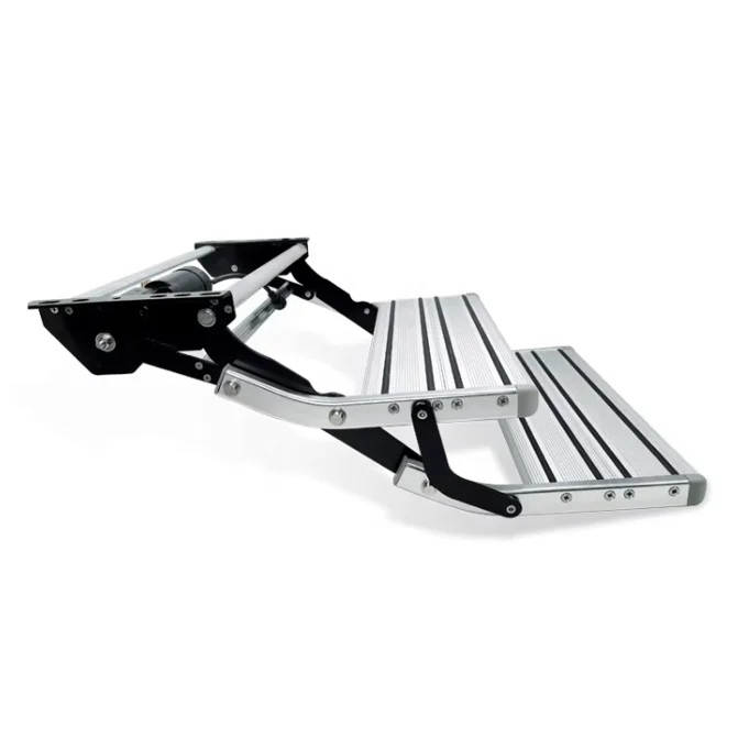 Super Quality Carbon Steel Double Sliding Door 200kg Load Capacity Electric Folding Step Accessory For RV Camper Camping
Super Quality Carbon Steel Double Sliding Door 200kg Load Capacity Electric Folding Step Accessory For RV Camper Camping