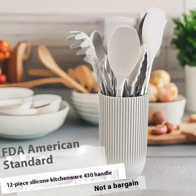 New Type Of Stainless Steel Silicone Kitchenware With Pipe Handles Storage Bucket Silicone Kitchenware 12-Piece Kitchenware Set
New Type Of Stainless Steel Silicone Kitchenware With Pipe Handles Storage Bucket Silicone Kitchenware 12-Piece Kitchenware Set