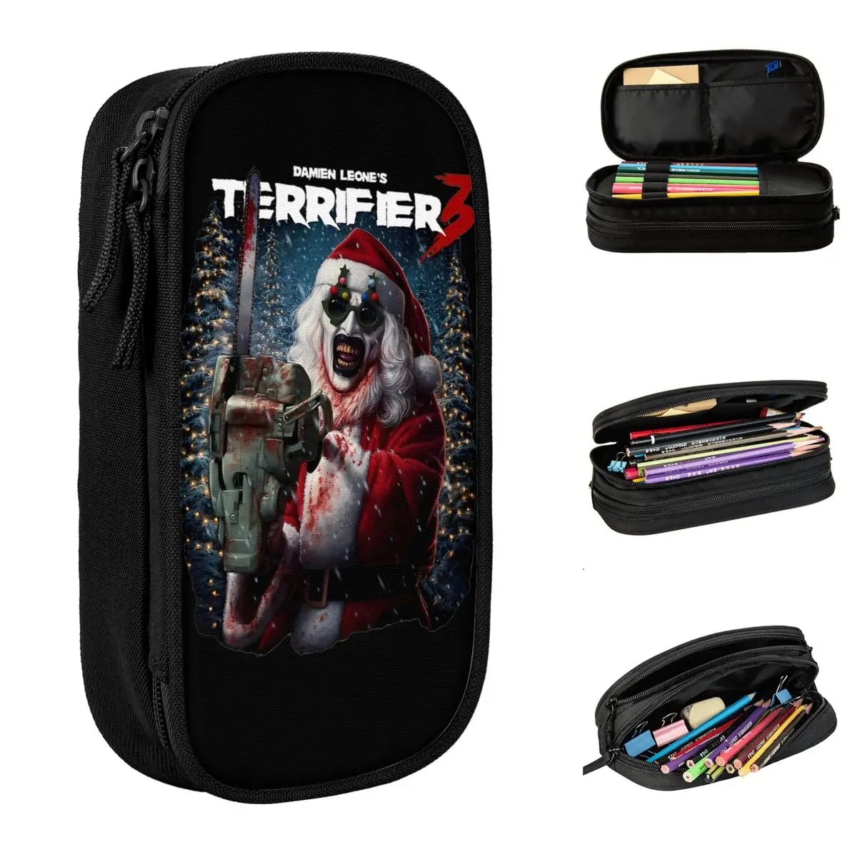 Рождественский клоун Terrifier 3, пеналы, новые сумки-держатели для ручек, детские школьные принадлежности большой емкости, косметичка для карандашей
Рождественский клоун Terrifier 3, пеналы, новые сумки-держатели для ручек, детские школьные принадлежности большой емкости, косметичка для карандашей