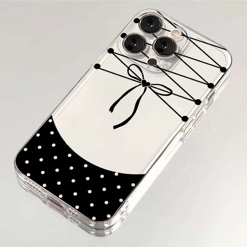 Black bow pattern design For Apple iPhone 17 16e 16 15 14 13 12 11 Pro Max Plus Mini TPU Soft Transparent Phone Case
Black bow pattern design For Apple iPhone 17 16e 16 15 14 13 12 11 Pro Max Plus Mini TPU Soft Transparent Phone Case