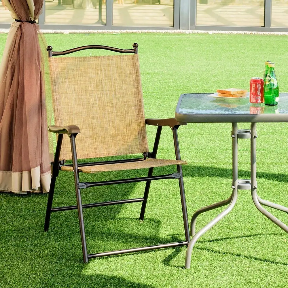 Set Of 2 Patio Folding Sling Back Chairs Camping Deck Garden Beach Brown Black Gray Yellow Navy
Set Of 2 Patio Folding Sling Back Chairs Camping Deck Garden Beach Brown Black Gray Yellow Navy