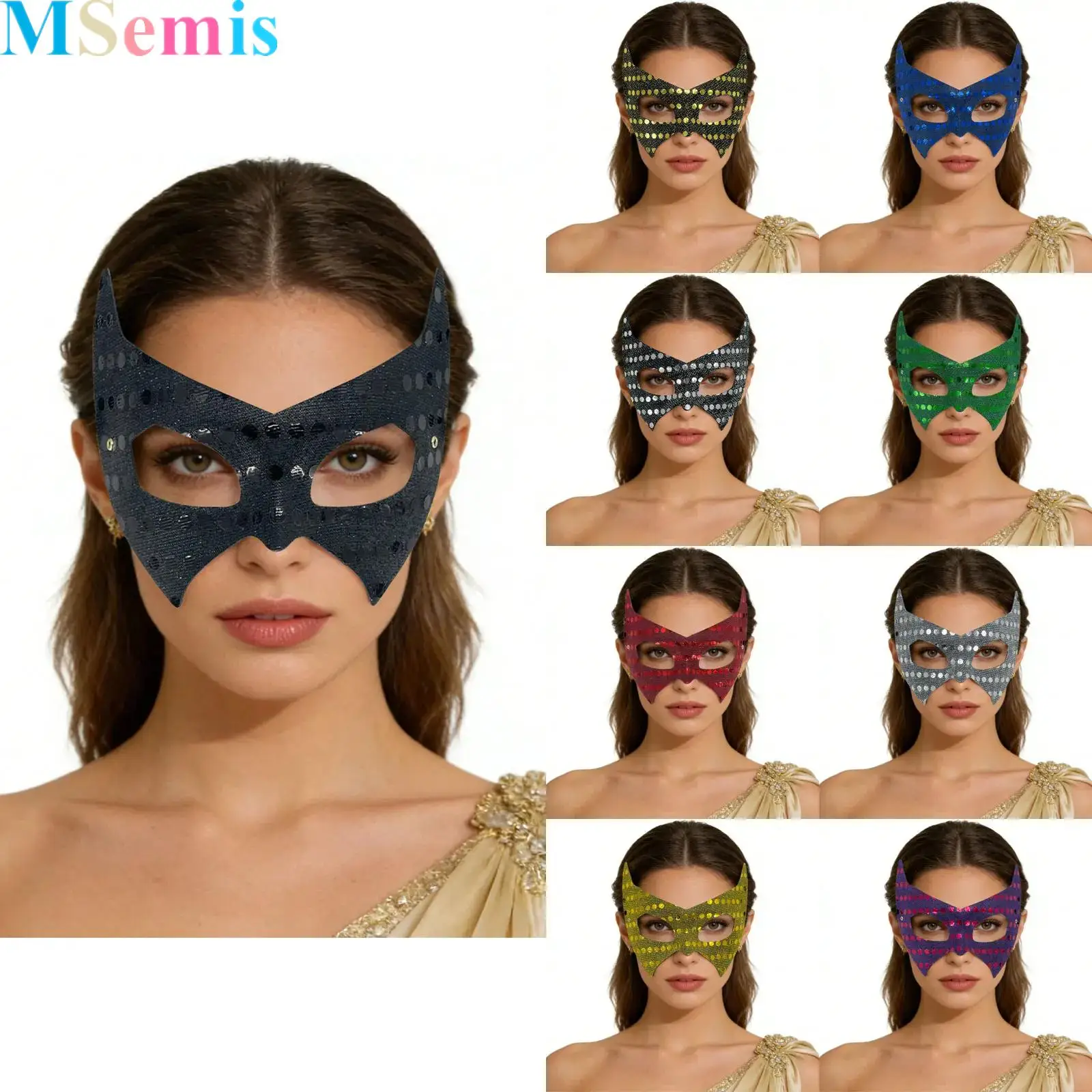 1Pcs Women Masquerade Sequins Mask Classic Vintage Half Face Mask Lightweight Cosplay Party Costume Accessory
1Pcs Women Masquerade Sequins Mask Classic Vintage Half Face Mask Lightweight Cosplay Party Costume Accessory