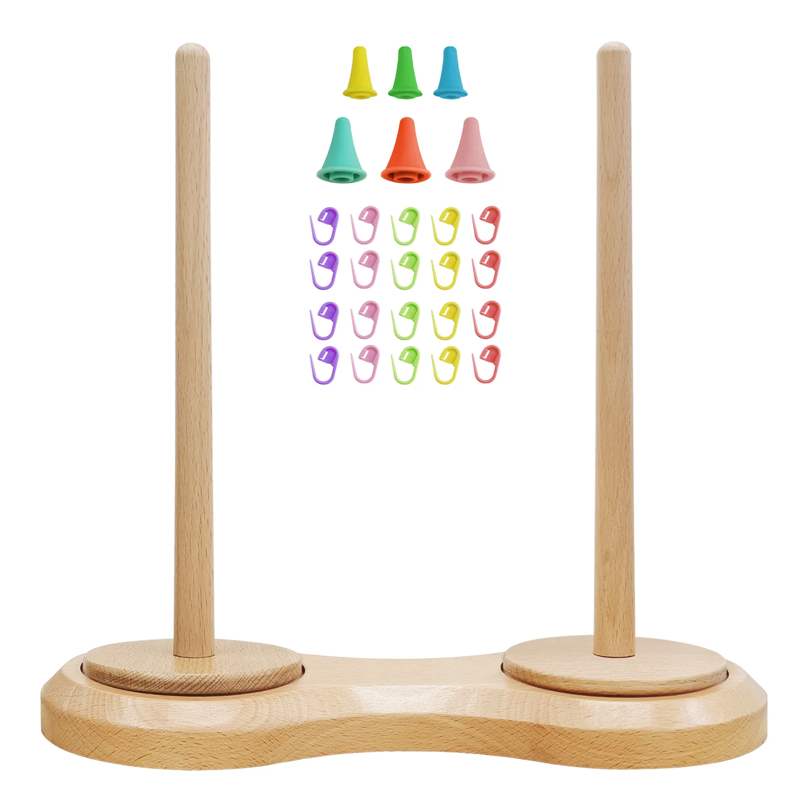 Wood Yarn Holder Dispenser for Crocheting, Yarn Ball Holder for Knitting, Spindle Dispenser with Crochet Accessories
Wood Yarn Holder Dispenser for Crocheting, Yarn Ball Holder for Knitting, Spindle Dispenser with Crochet Accessories