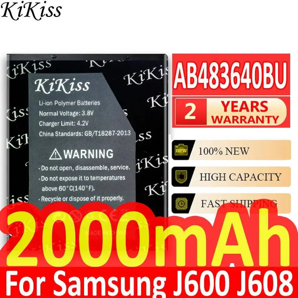 Аккумулятор AB483640BU 2000 мАч для Samsung J600 J608 C3050C S7350C F619 C3050 E740 E748 F110 F118 G618 L600 L608 B3210 M519 
Аккумулятор AB483640BU 2000 мАч для Samsung J600 J608 C3050C S7350C F619 C3050 E740 E748 F110 F118 G618 L600 L608 B3210 M519