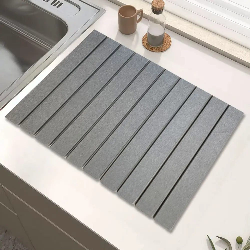 Stone Dish Drying Mat Collapsible Dish Drying Mat Absorbent Foldable Dish Drying Mat Large Stone Dish Mat for Home Kitchen
Stone Dish Drying Mat Collapsible Dish Drying Mat Absorbent Foldable Dish Drying Mat Large Stone Dish Mat for Home Kitchen