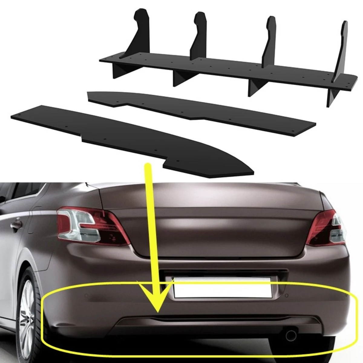 For Peugeot 301 Sedan 2013-2017 Car Rear Bumper Spoiler Lip Diffuser Modification Part Bumper Guard Protector Cover Accessories
For Peugeot 301 Sedan 2013-2017 Car Rear Bumper Spoiler Lip Diffuser Modification Part Bumper Guard Protector Cover Accessories