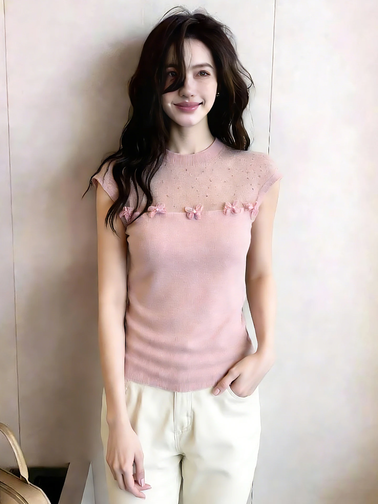 Sweet Style Diamond Embellished Overhead Top Slimming Personality Small Shirt Spring Summer Versatile Base Shirt Skin-friendl...
Sweet Style Diamond Embellished Overhead Top Slimming Personality Small Shirt Spring Summer Versatile Base Shirt Skin-friendl...