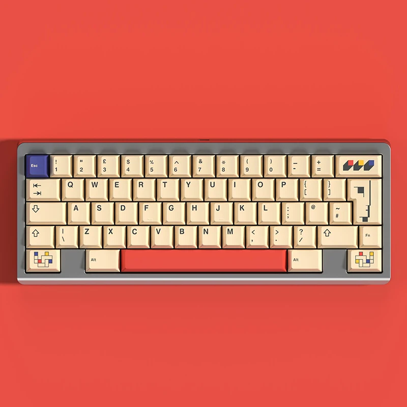 Three primary colors red, yellow and blue, retro-themed keycaps 128-key small full set, original height
Three primary colors red, yellow and blue, retro-themed keycaps 128-key small full set, original height