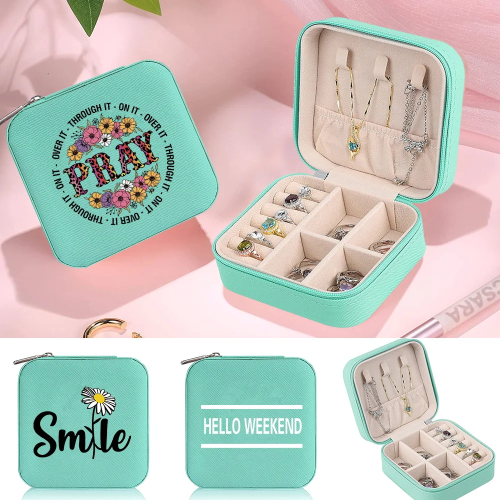 Jewelry Case Portable Jewelry Organizer Jewelry Storage Box Text Pattern PU Leather Storage Earrings Necklace Ring Boxes
Jewelry Case Portable Jewelry Organizer Jewelry Storage Box Text Pattern PU Leather Storage Earrings Necklace Ring Boxes