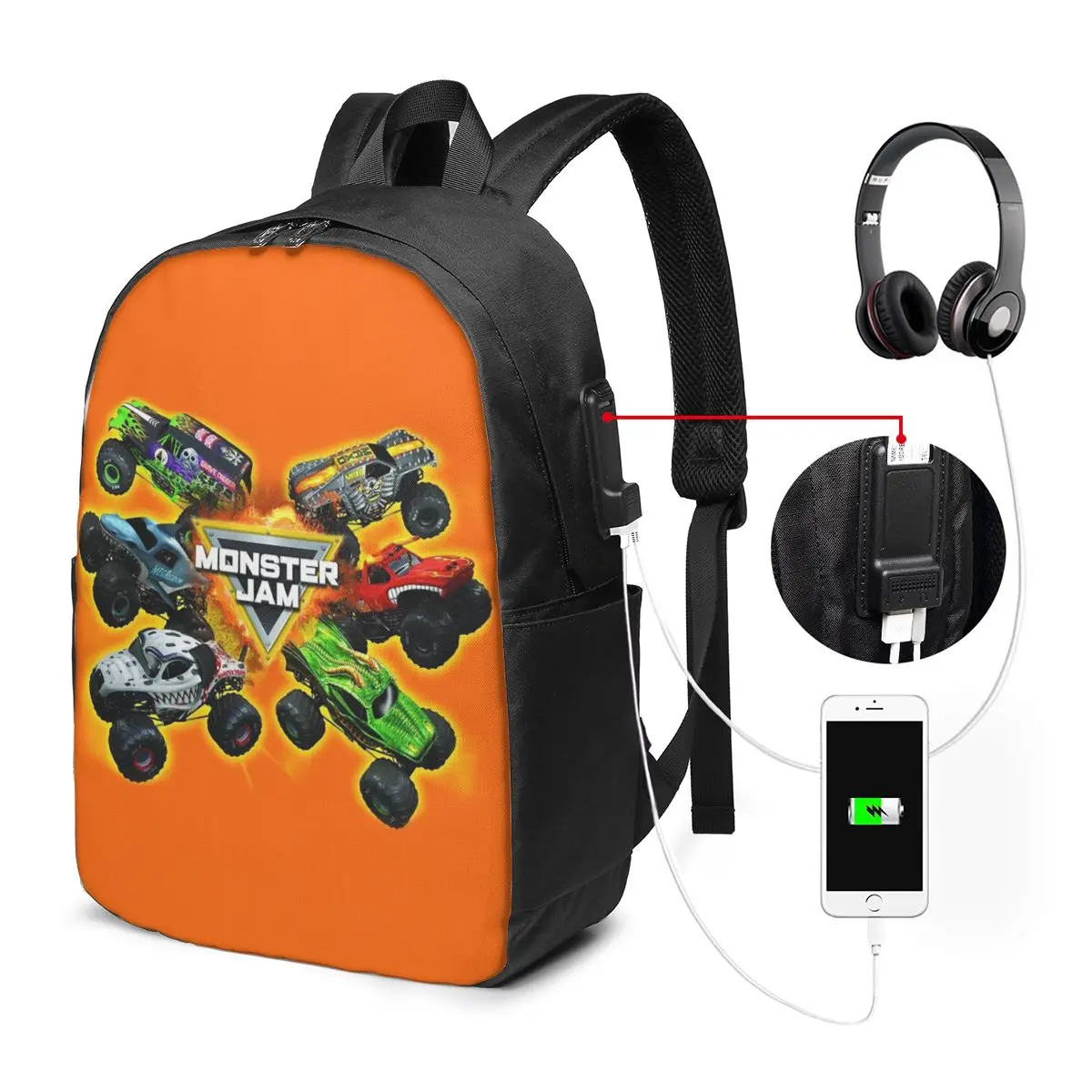 Classic Monster Jam Truck Pattern Backpack Travel Notebook Bag Computer College Student School Bag Laptop Shoulder Bags
Classic Monster Jam Truck Pattern Backpack Travel Notebook Bag Computer College Student School Bag Laptop Shoulder Bags
