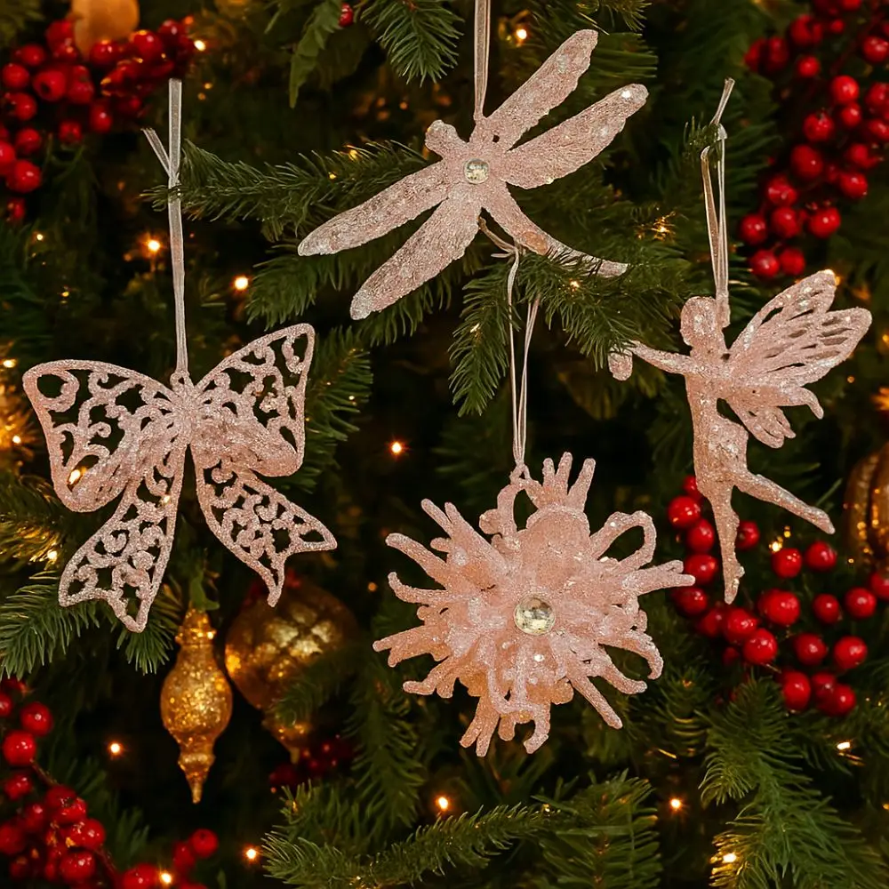 Glitter Christmas Tree Pendant Plastic Slightly Sticky Snowflake Ornament Candy Butterfly Cartoon Xmas Hanging Ornament
Glitter Christmas Tree Pendant Plastic Slightly Sticky Snowflake Ornament Candy Butterfly Cartoon Xmas Hanging Ornament