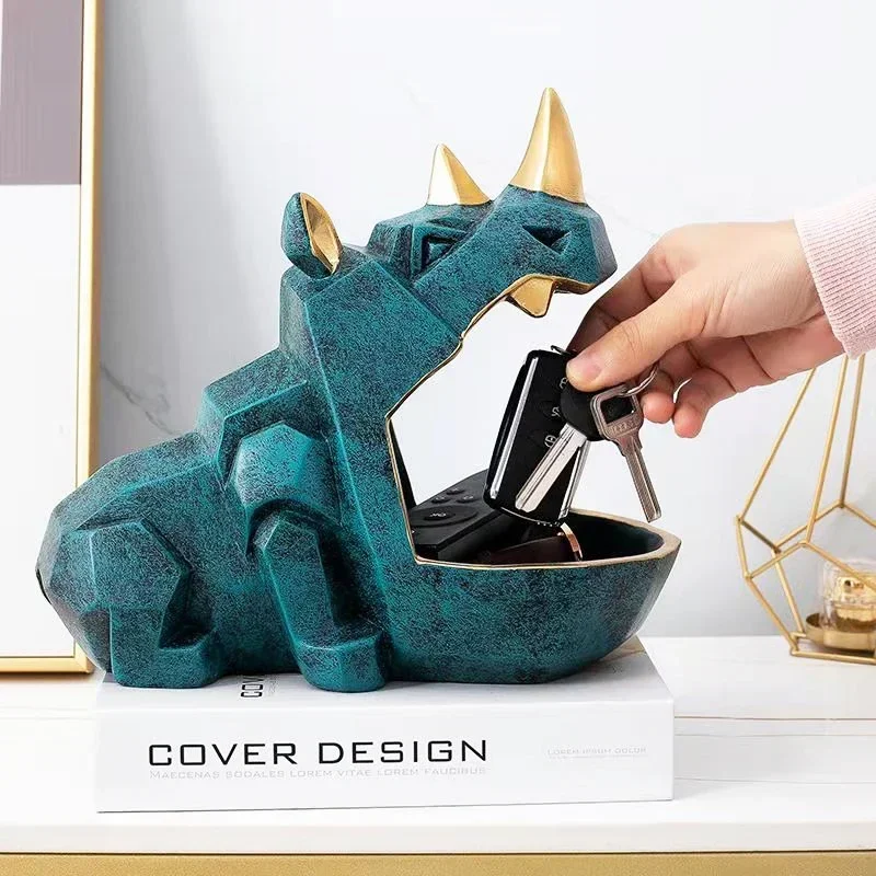Nordic abstract geometry 3D rhinoceros storage box key candy storage ornaments table decoration resin animal dog statue
Nordic abstract geometry 3D rhinoceros storage box key candy storage ornaments table decoration resin animal dog statue