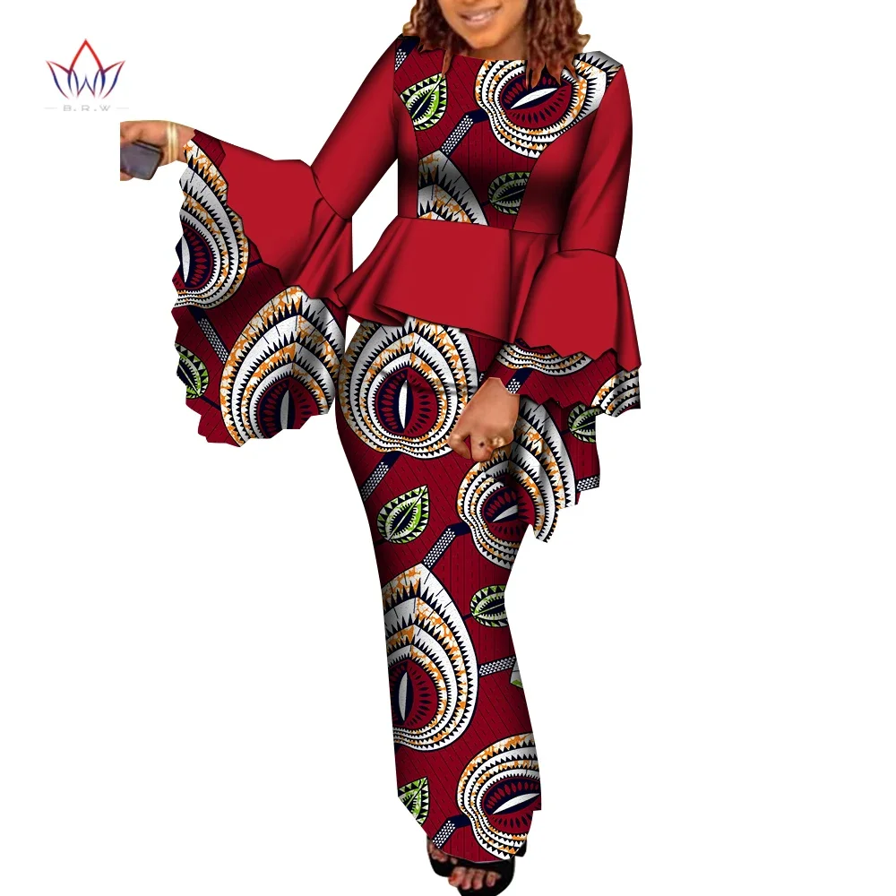 Bintarealwax African Clothes for Woman 2 Piece Outfits Set Flare Sleeves Ruffle Tops and Long Skirts Elegant Clothing WY9190
Bintarealwax African Clothes for Woman 2 Piece Outfits Set Flare Sleeves Ruffle Tops and Long Skirts Elegant Clothing WY9190